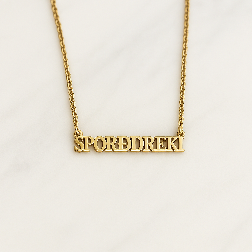 Icelandic Starsign Necklace - Blakk by B