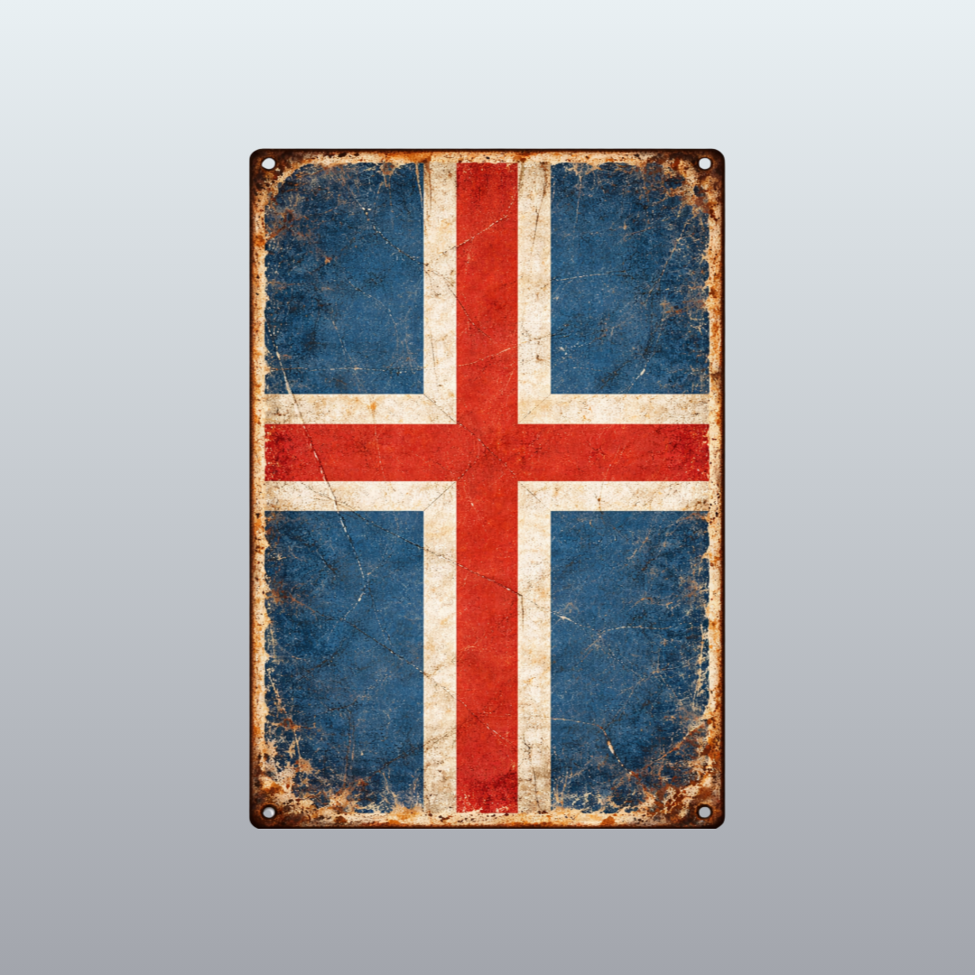 Vintage Metal Sign - Remember Iceland