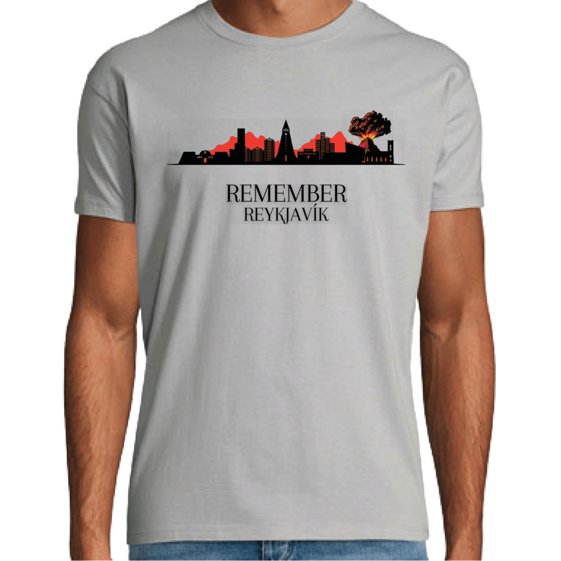 T-shirt Icelandic Runes & Maps - Remember Reykjavík