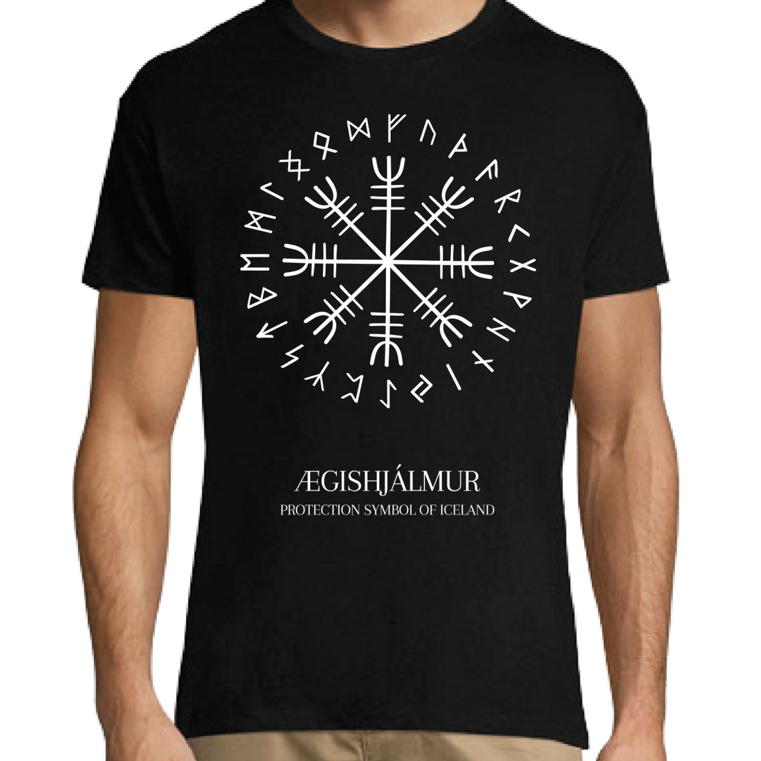 T-shirt Icelandic Runes & Maps - Remember Reykjavík