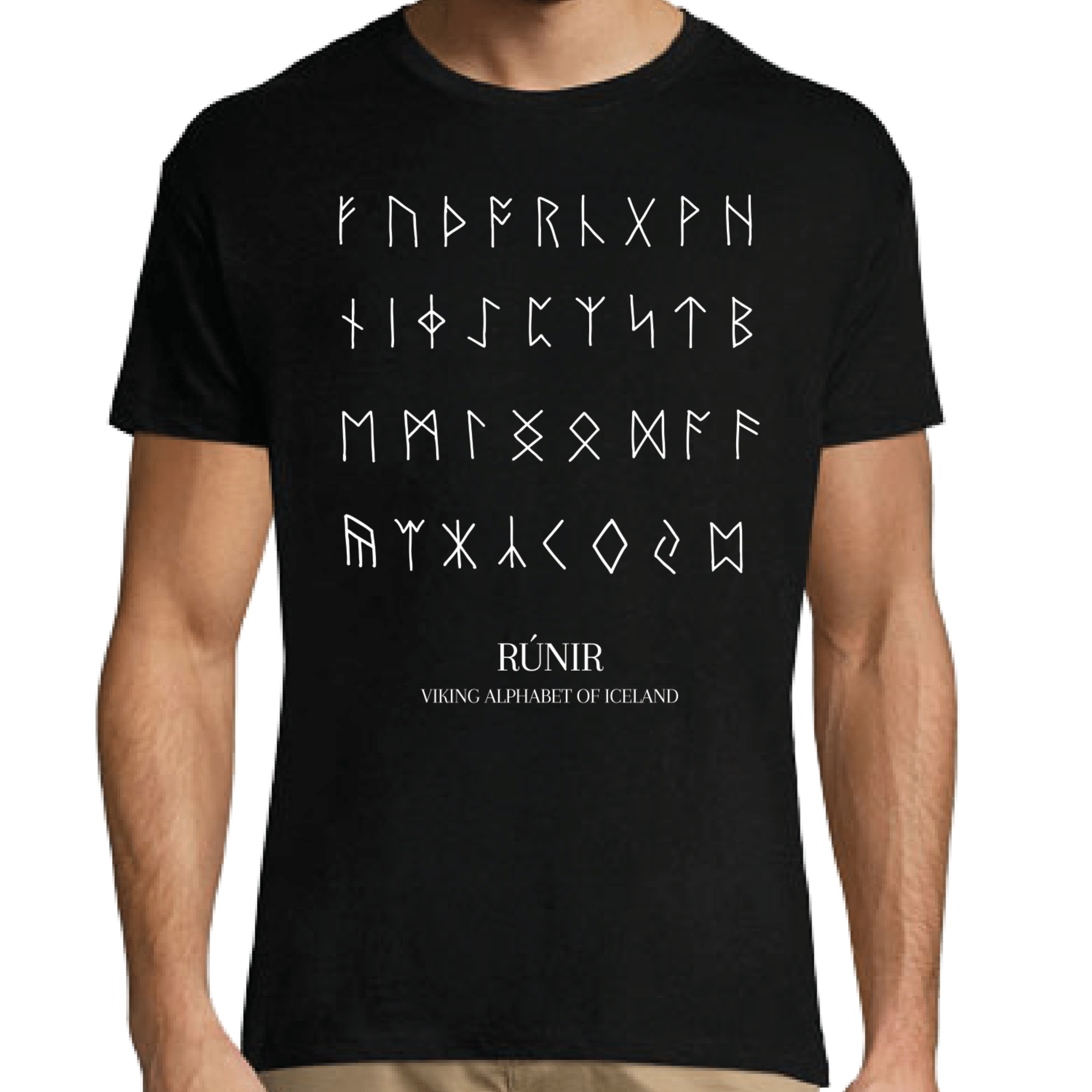 T-shirt Icelandic Runes & Maps - Remember Reykjavík