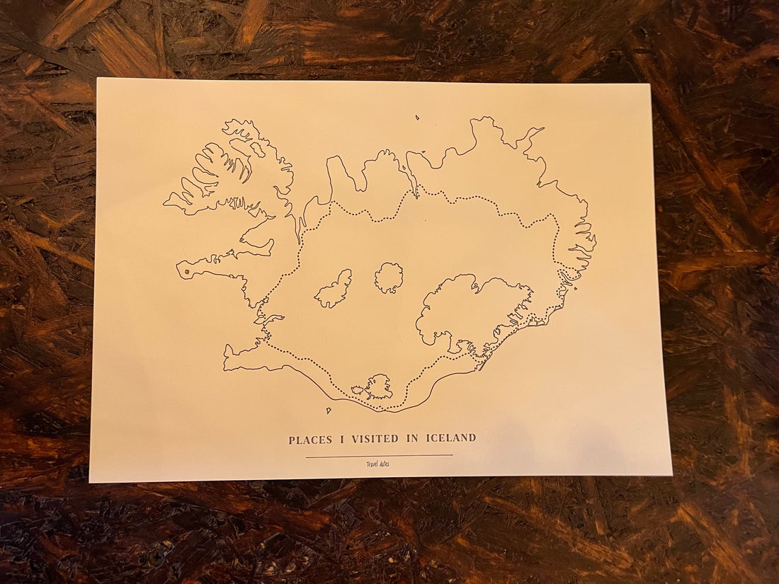 Postcard A4 My Icelandic Trip - Reykjavík Letterpress