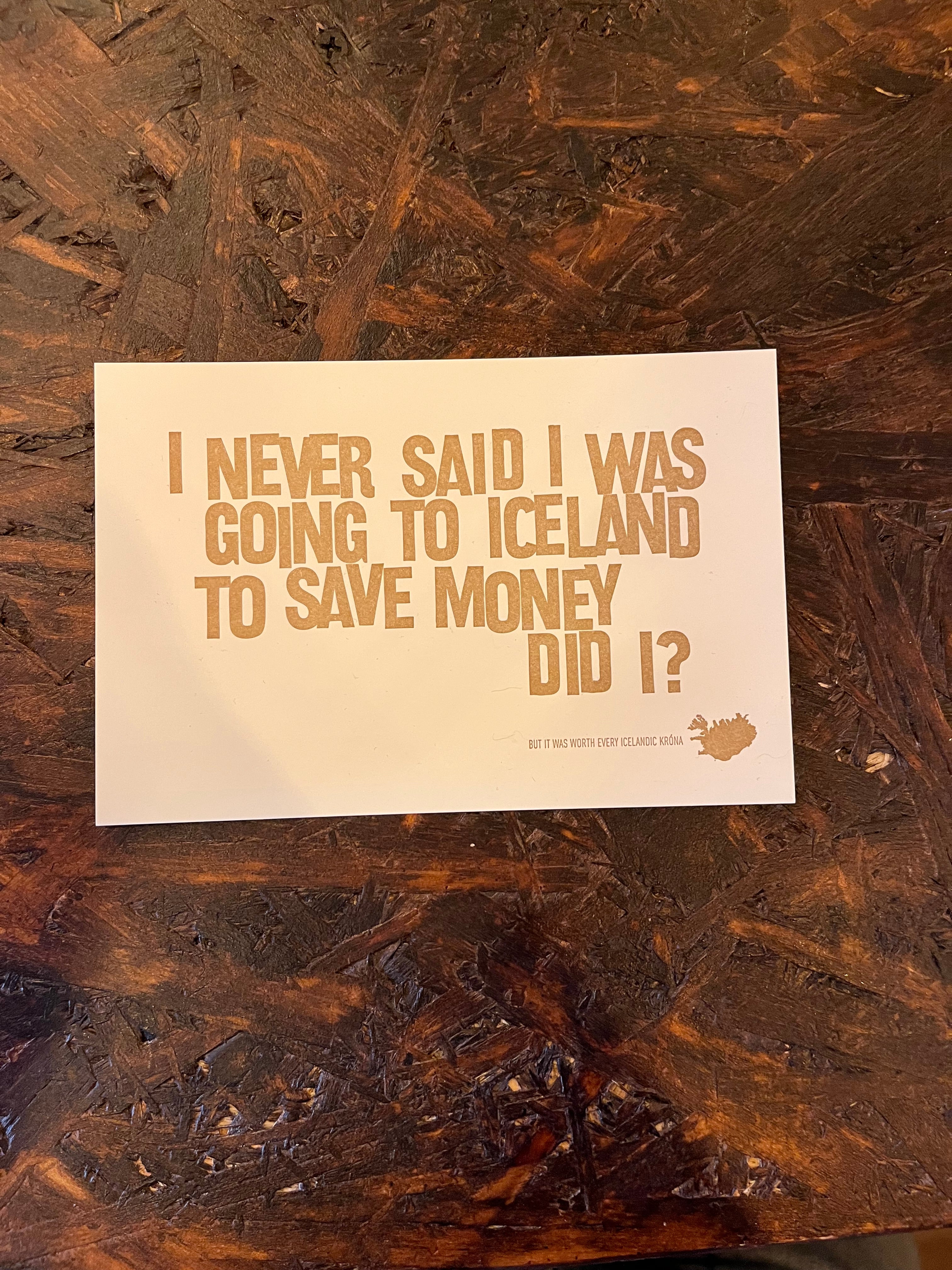 Postcard - Reykjavík Letterpress