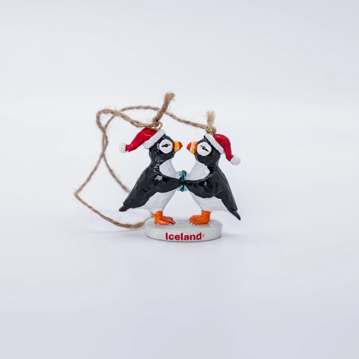 Kissing Puffins Ceramic Ornament - Minjagripir.is