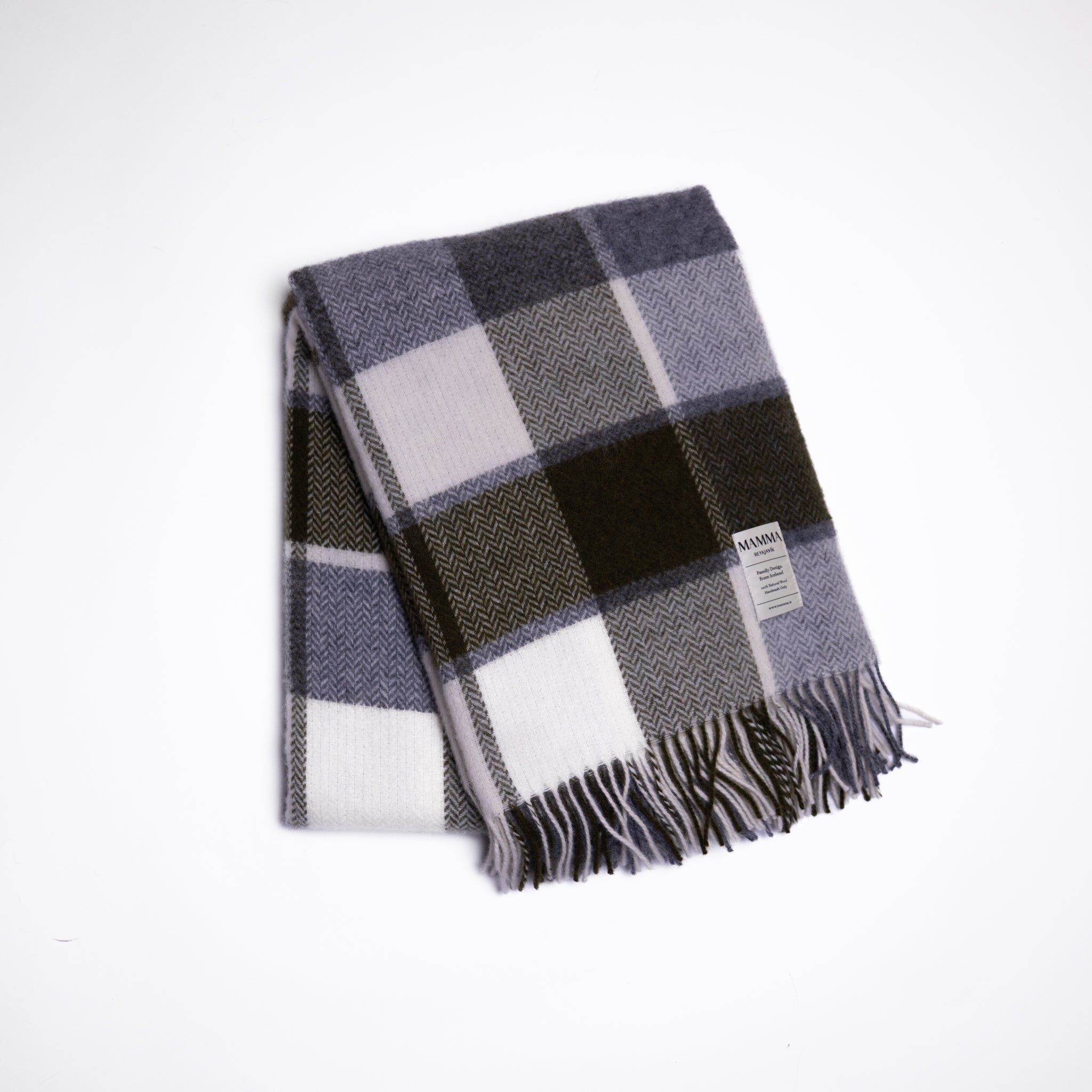 Family Design Wool Blanket by Mamma Reykjavík