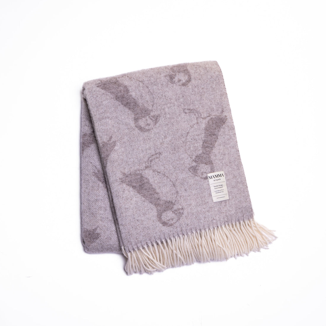 Family Design Wool Blanket by Mamma Reykjavík