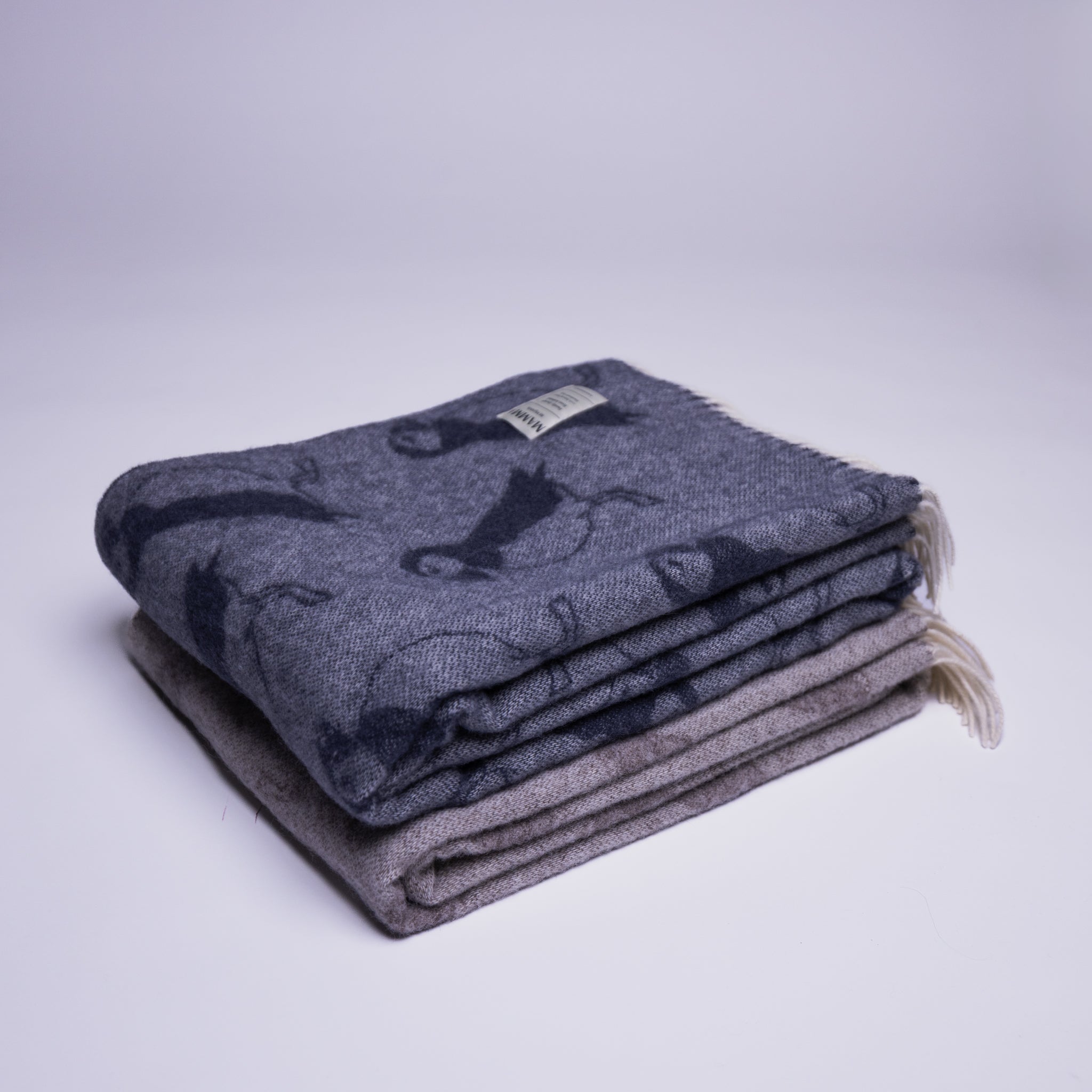 Family Design Wool Blanket by Mamma Reykjavík