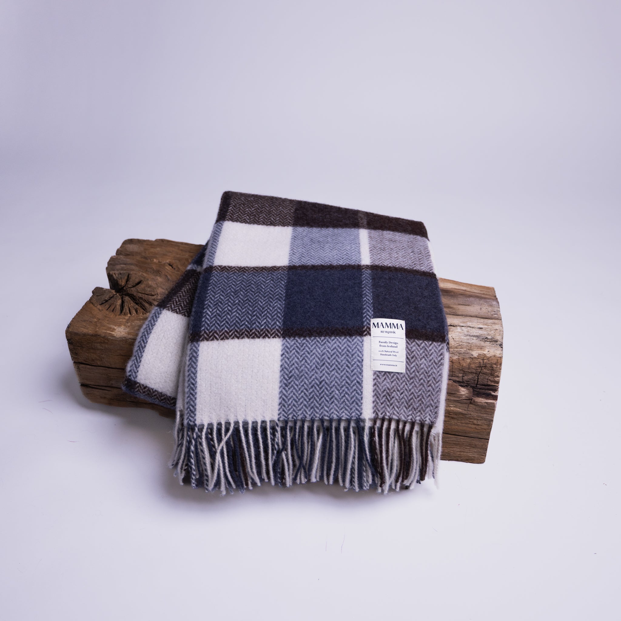 Family Design Wool Blanket by Mamma Reykjavík