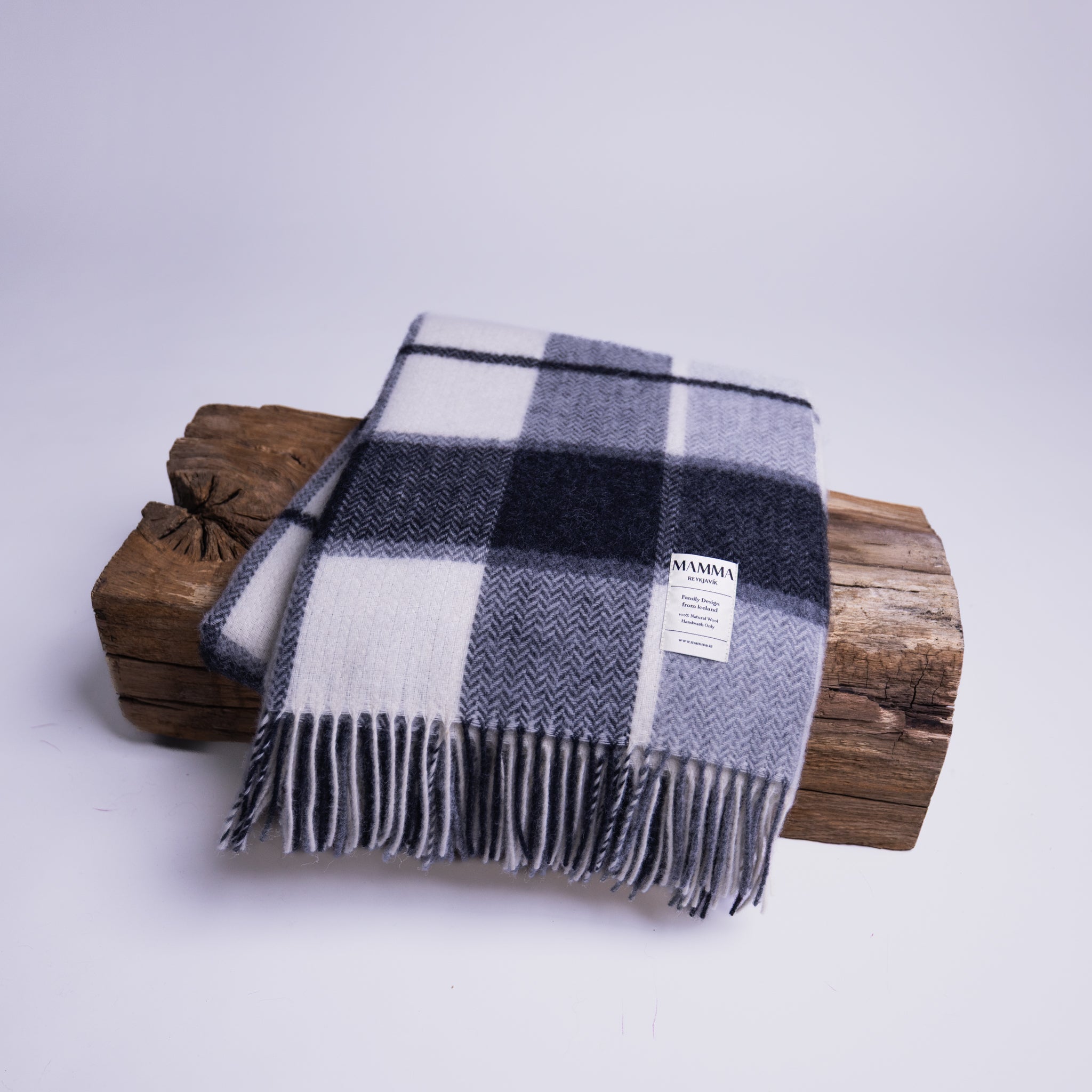 Family Design Wool Blanket by Mamma Reykjavík