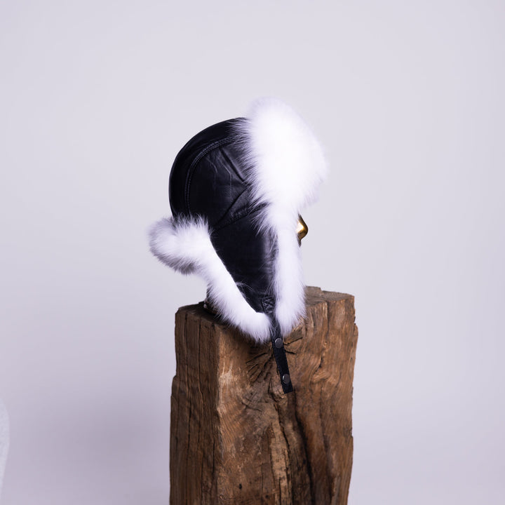 Sheep Leather Fox / Raccoon Fur Hat Mamma Reykjavík