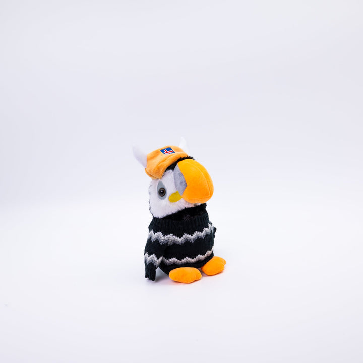 Large Puffin Viking In Wool Sweater 20 cm - A Memory From Iceland