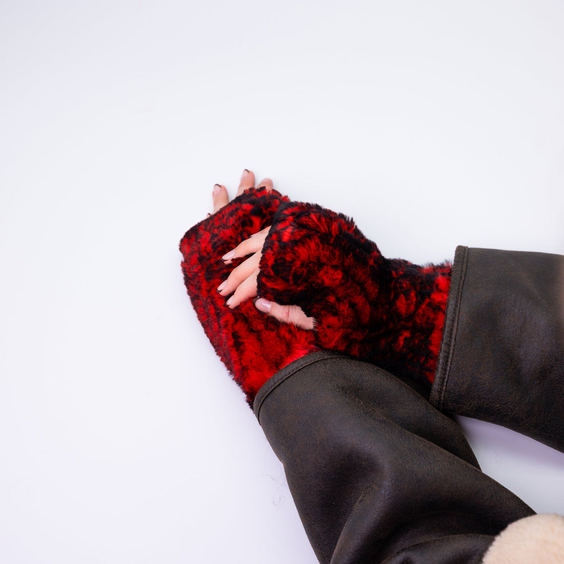 Rabbit Fingerless Gloves Handwarmers Mamma Reykjavík