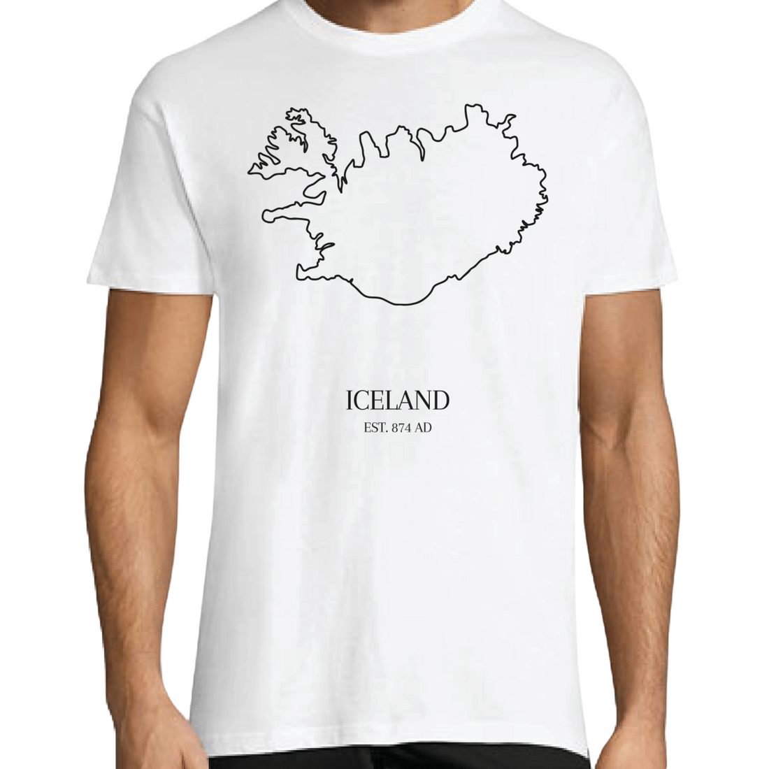 T-shirt Icelandic Runes & Maps - Remember Reykjavík