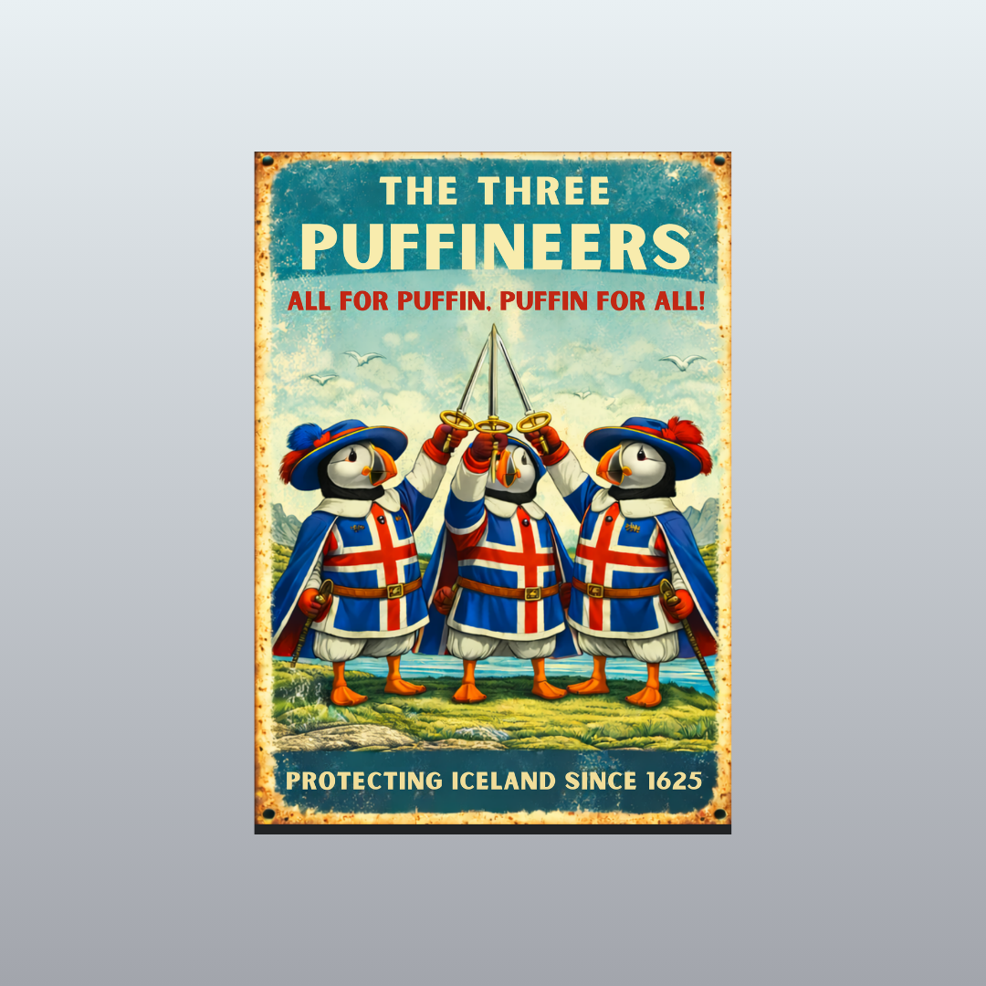 Vintage Metal Sign - Remember Iceland