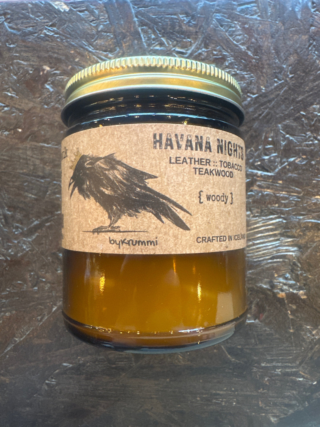 By Krummi - No. 00 Havana Nights (Amber Glass) - Reykjavík Candle Co.