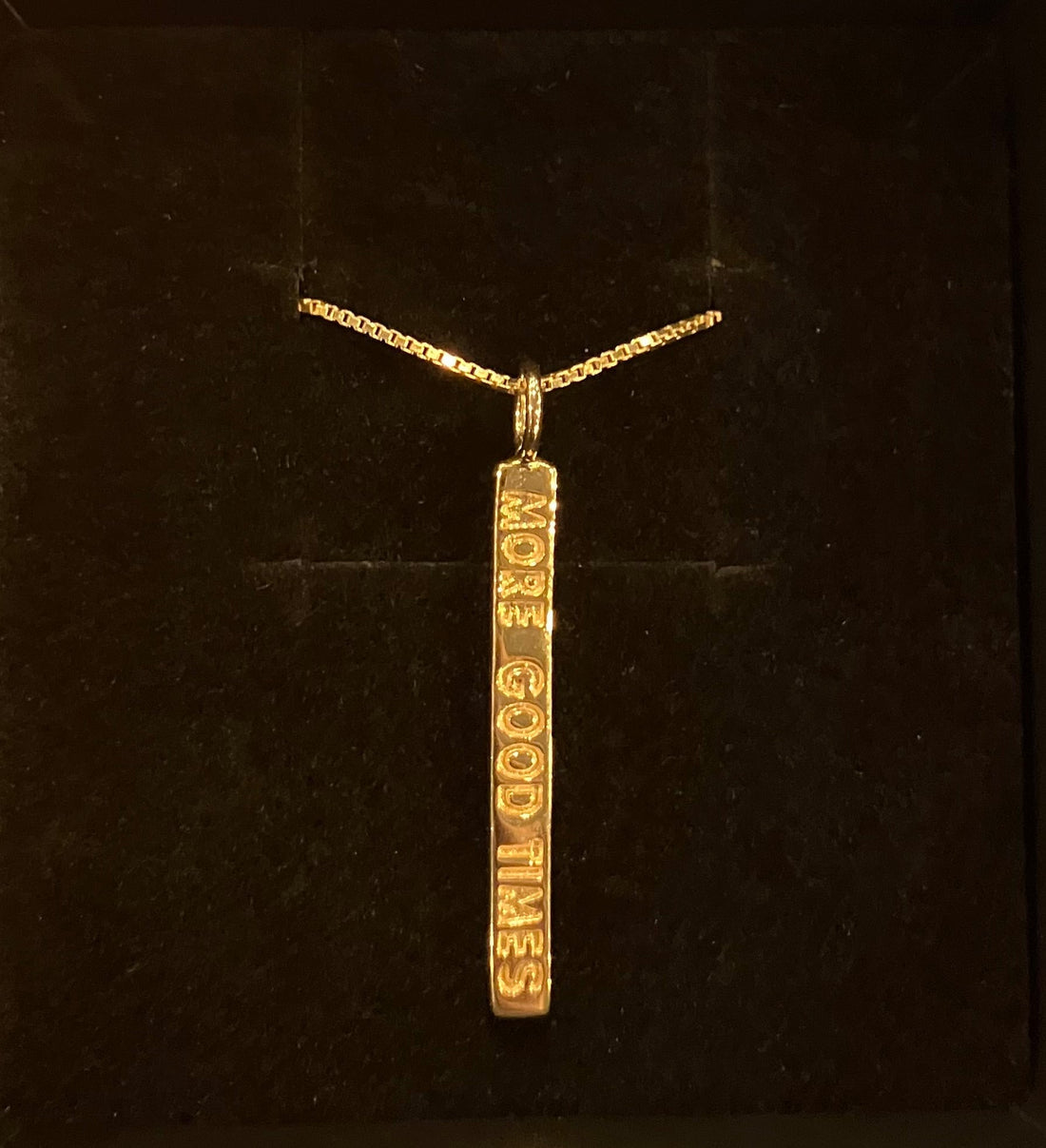 SIGN Necklace Gold “MORE GOOD TIMES”