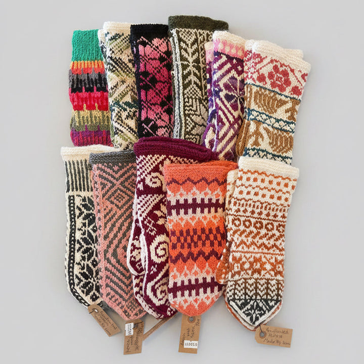 Handknitted Mittens - Alpaca and Merino