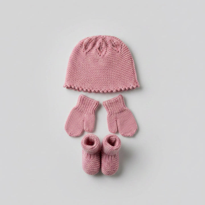 Handknitted Merino Baby Set By SUNNA