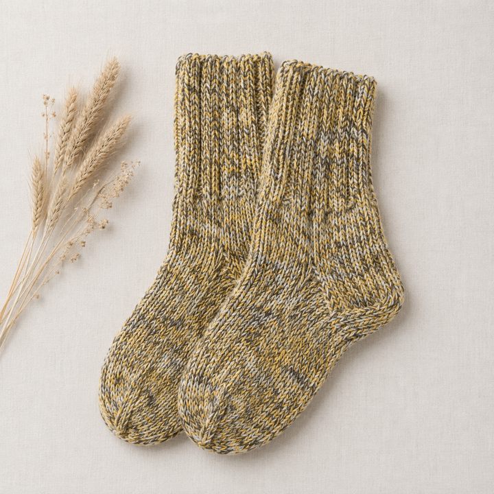 Handknitted Wool Socks by SÓLVEIG