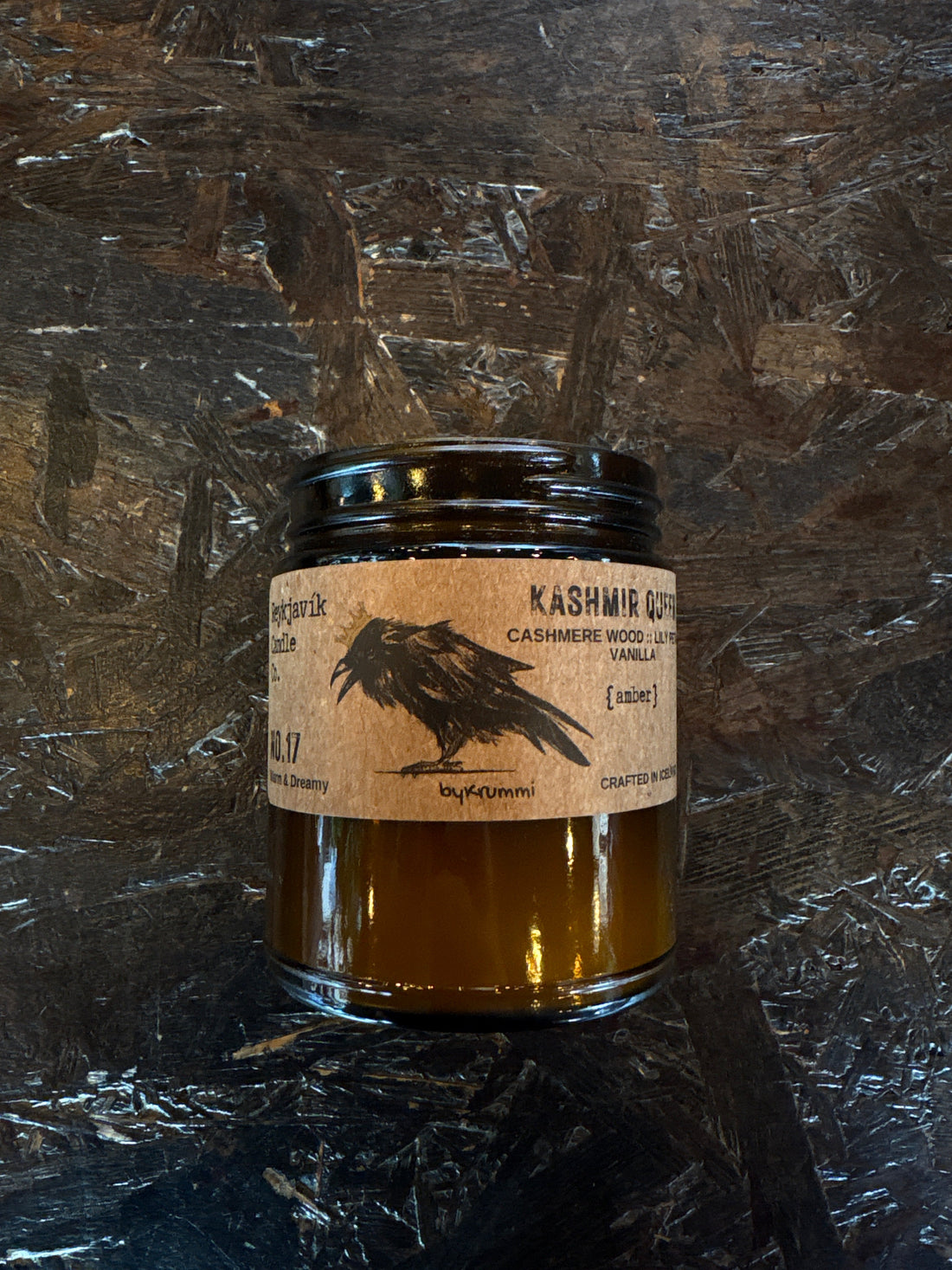 By Krummi - No. 17 Kashmir Queen (Amber Glass) - Reykjavík Candle Co.