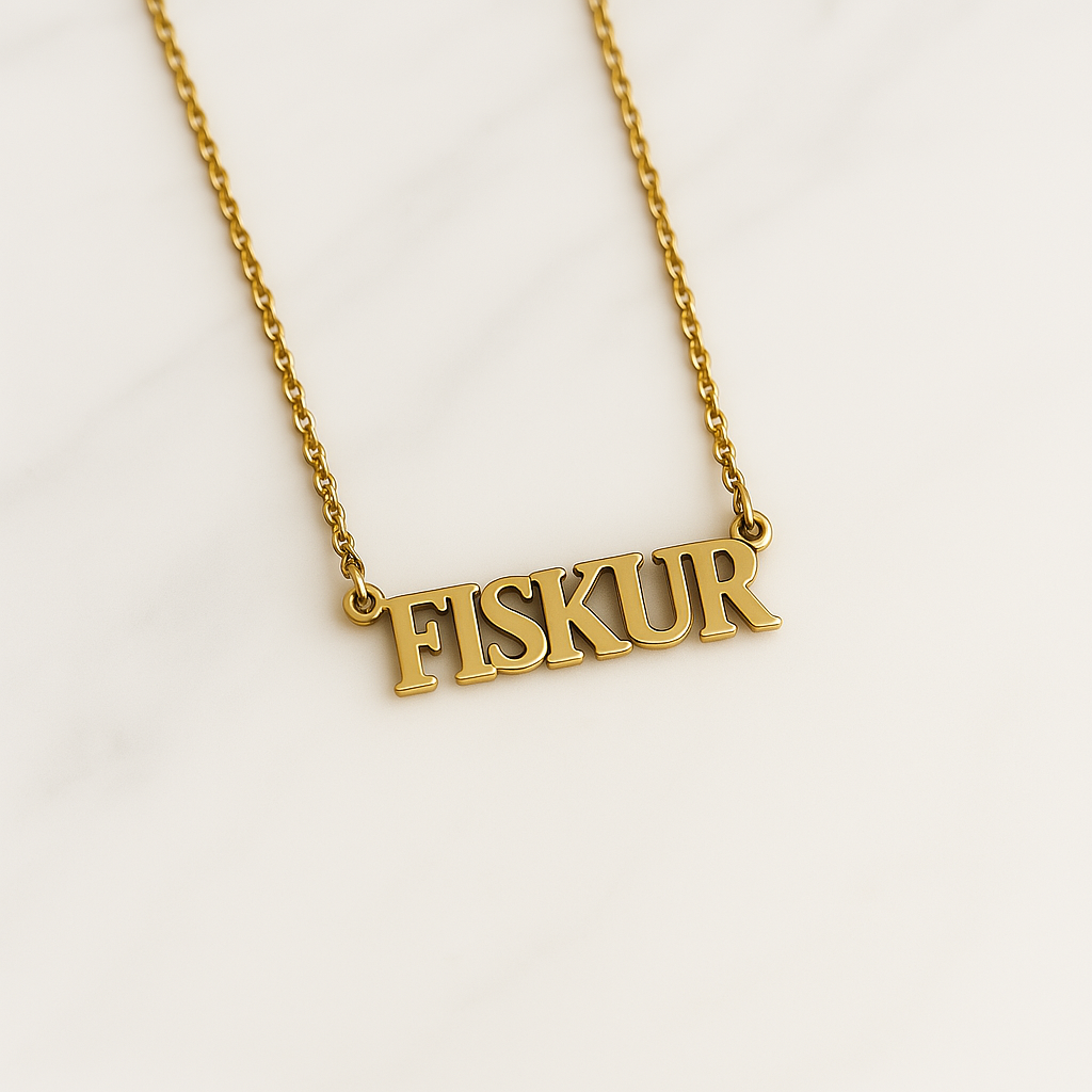 Icelandic Starsign Necklace - Blakk by B