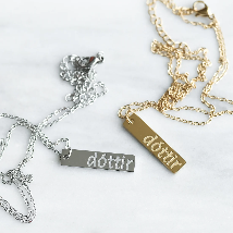 Icelandic Love Necklace - Blakk by B