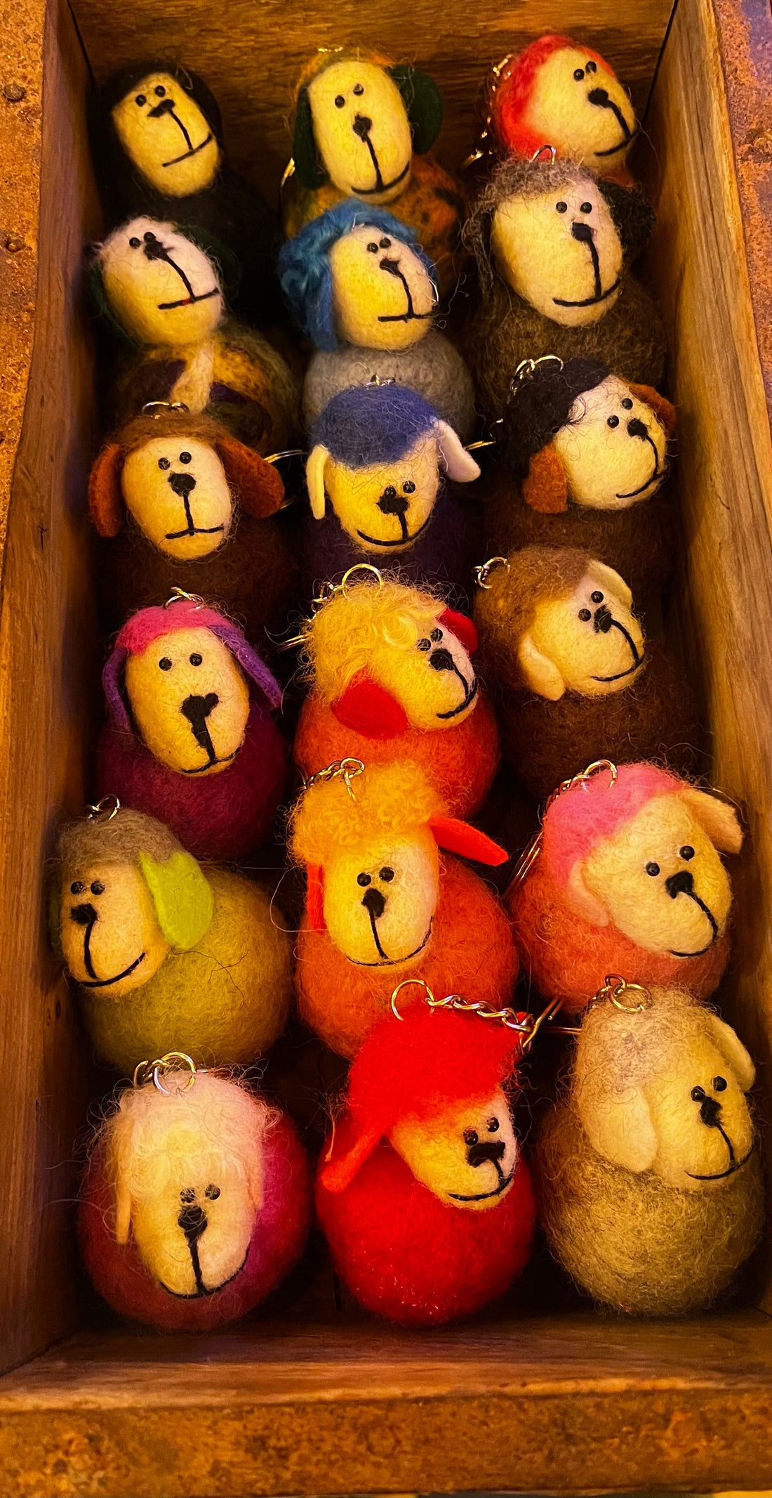 Handmade Wool Sheep Keychain