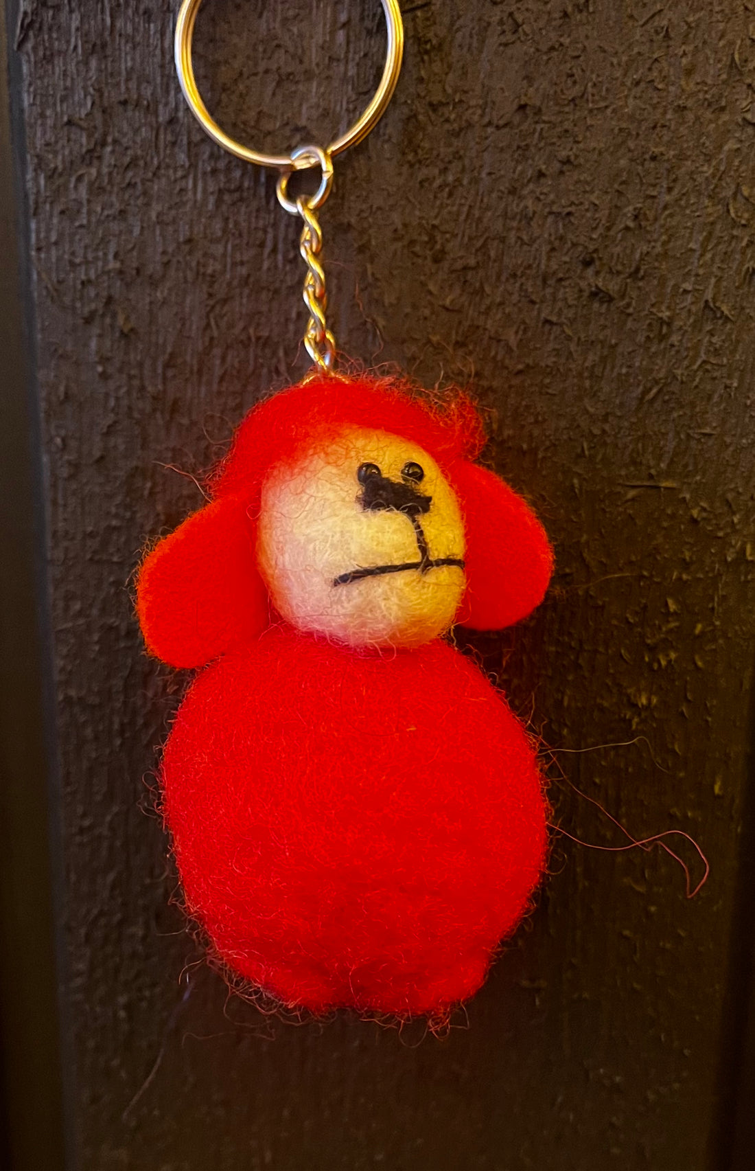 Handmade Wool Sheep Keychain