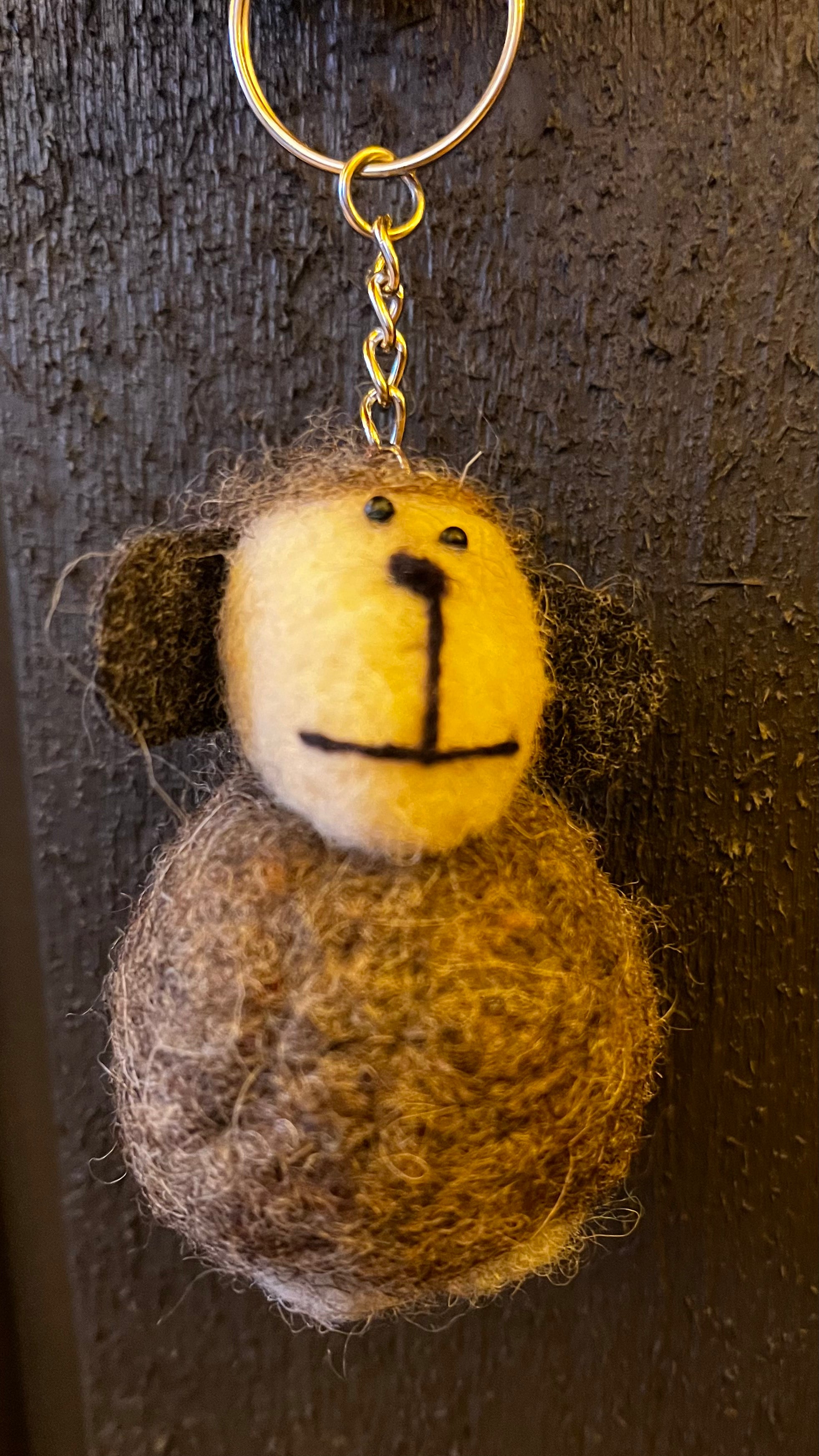 Handmade Wool Sheep Keychain