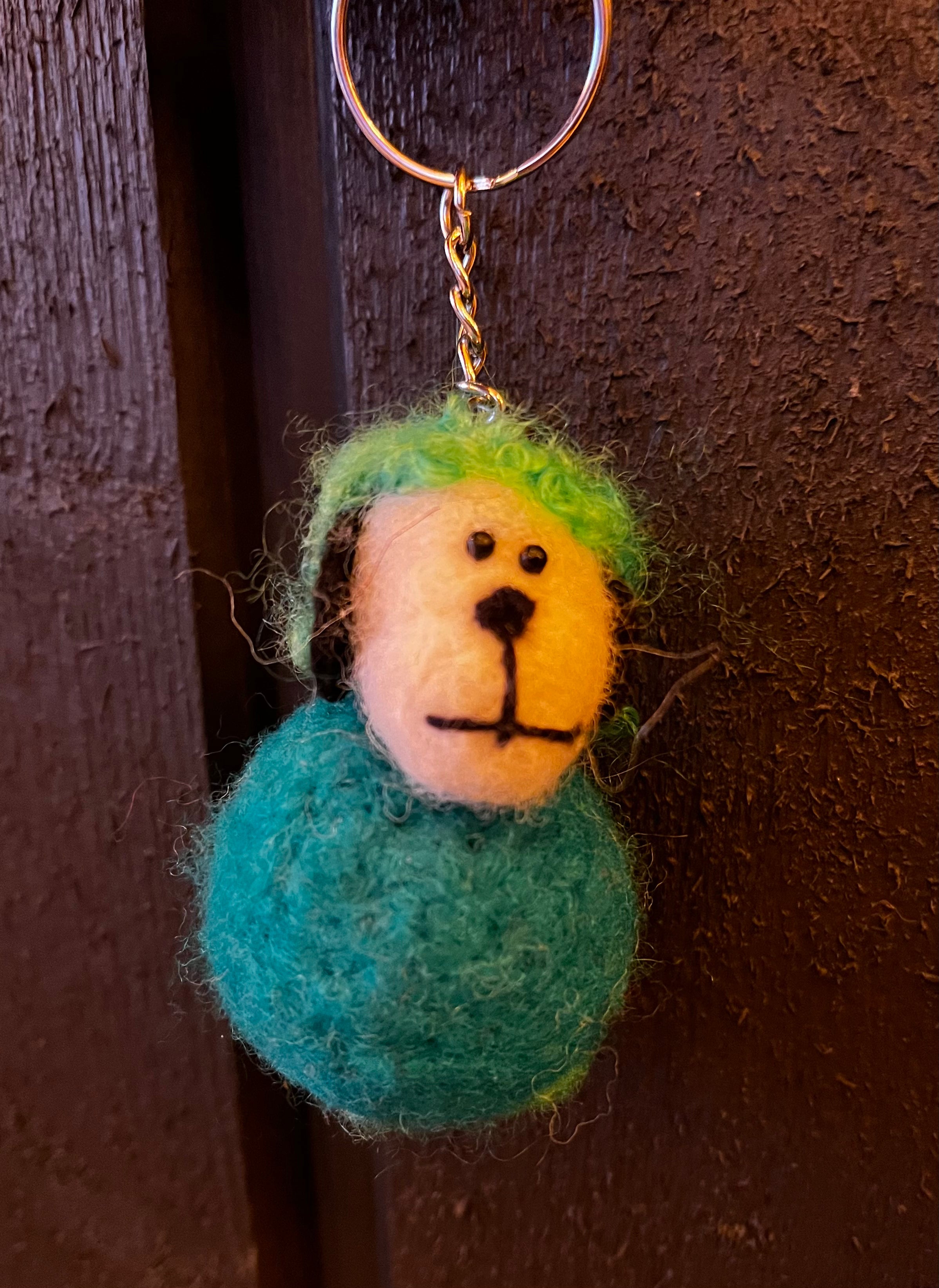 Handmade Wool Sheep Keychain