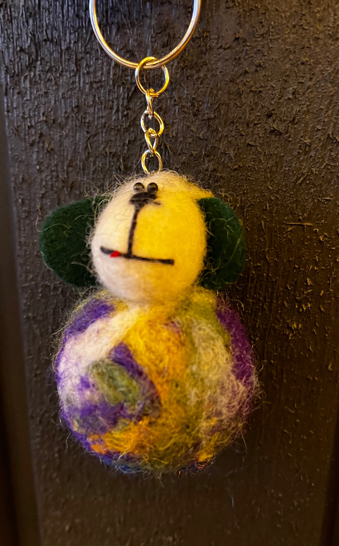 Handmade Wool Sheep Keychain