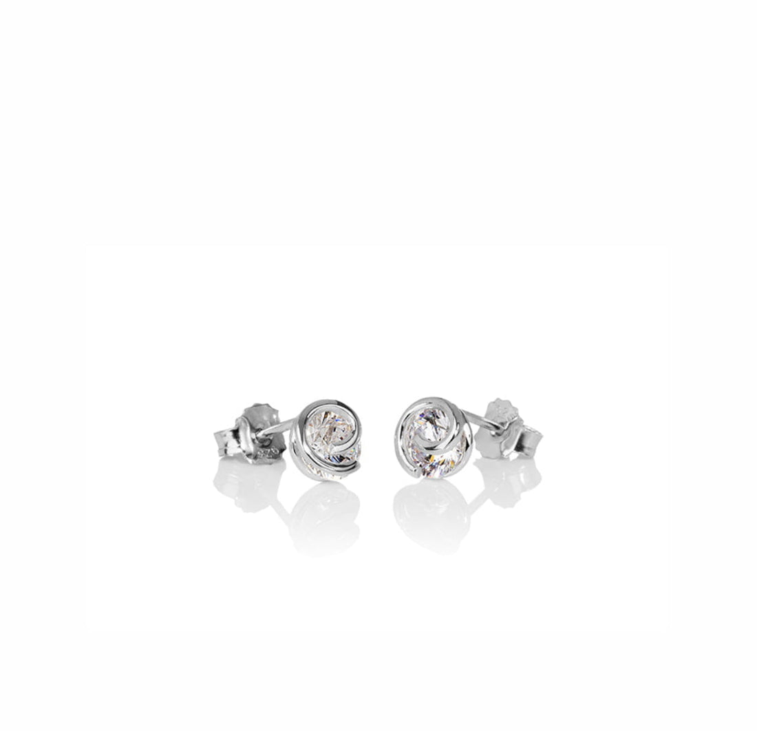 SIGN Earrings Straumur with Cubic Zirconia small