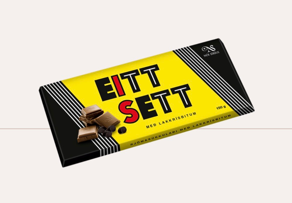 Eitt Sett - Icelandic Milk Chocolate with Liquorice Pieces -  150g - Nói Síríus