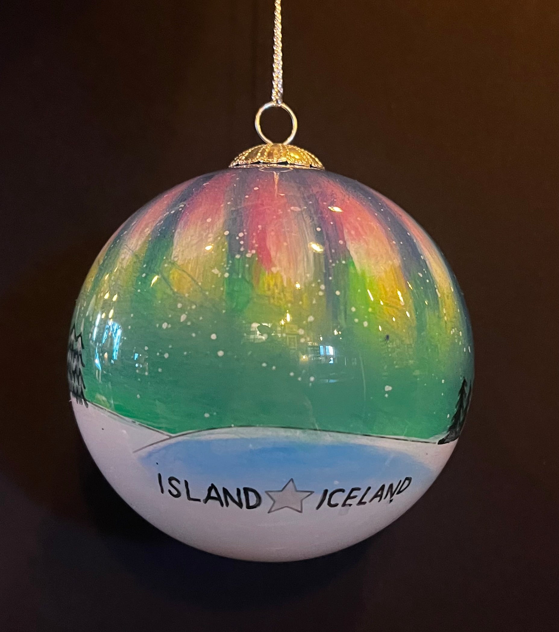 Handpainted Icelandic Glass Bauble - Gæfumunir