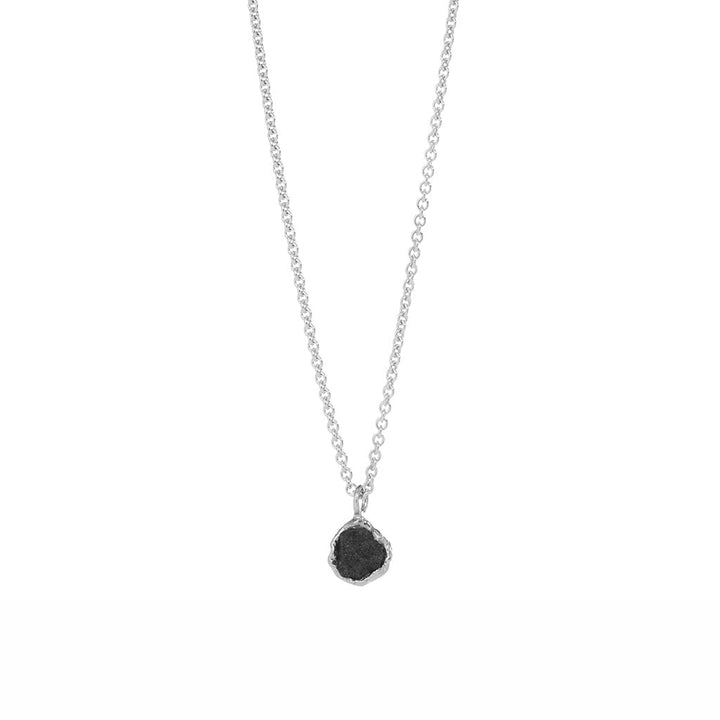 SIGN - Silver Necklace With Lava - Piece of Iceland