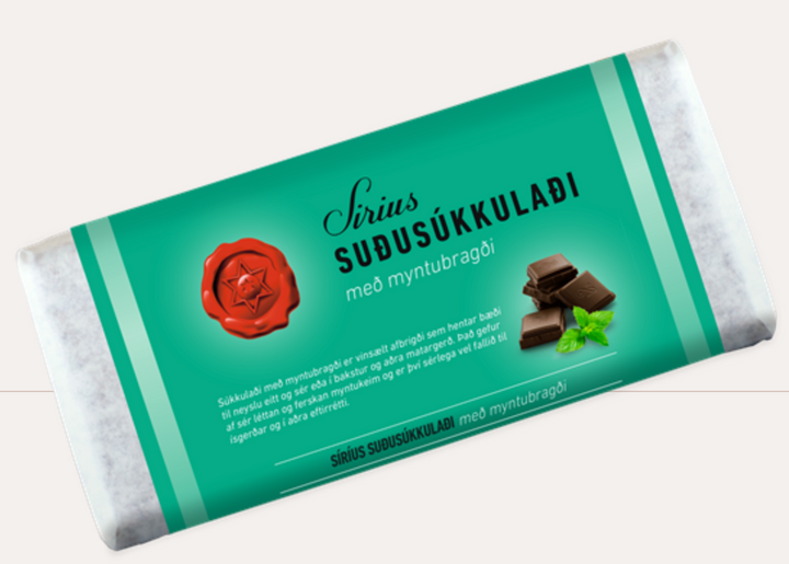 Icelandic Dark Chocolate 45% with Mint Flavour - 200g - Nói Síríus