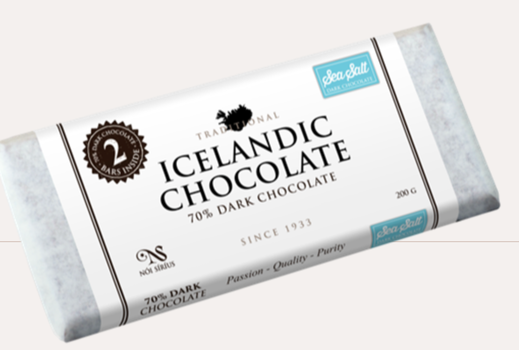 Icelandic Dark Chocolate 70% Extra Bitter with Sea Salt  - 200g - Nói Síríus