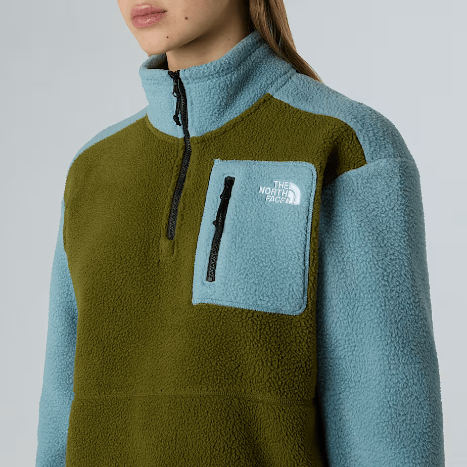 Yumiori Fleece 1/4 Zip Khaki Blue - The North Face